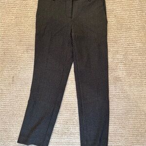 Ann Taylor Black and Gray Plaid Trousers